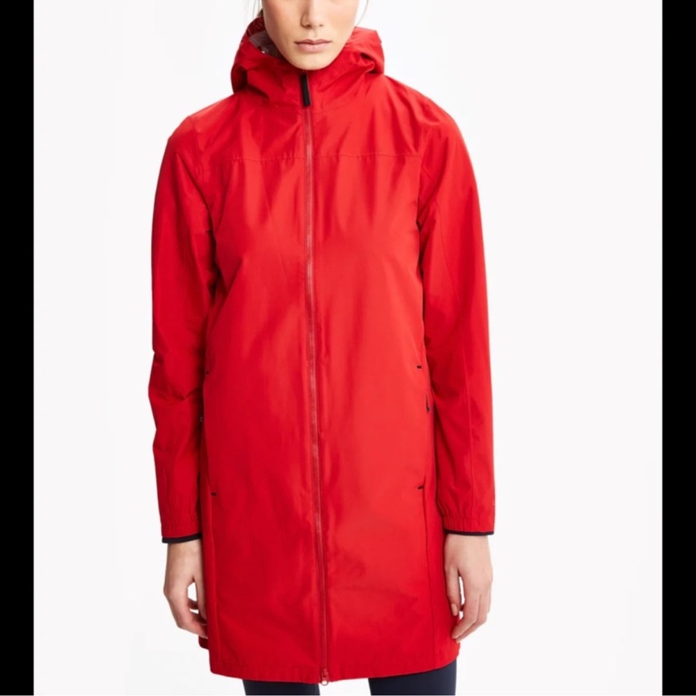 Lole Red Piper Rain Waterproof Hooded Jacket